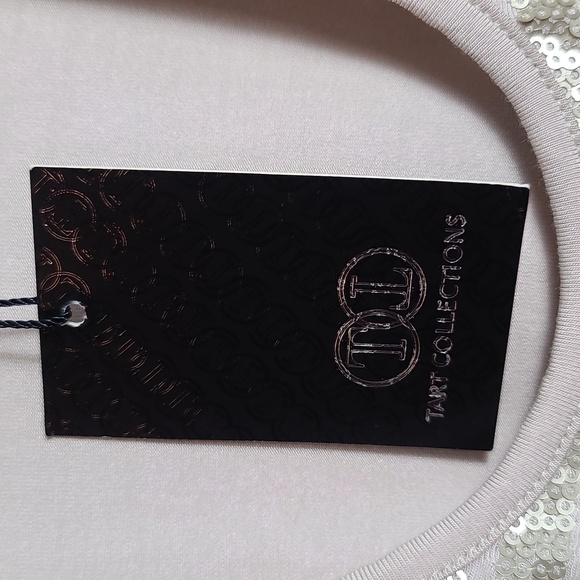 TART NWT Gold Sequin Tank Top With Cream Back Size Large - Picture 3 of 16